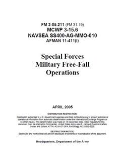 MCWP 3-15.6 Special Forces Military Free-Fall Operations2005棩