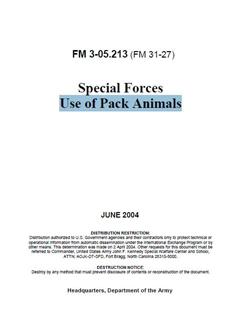FM 3-05.213 Special Forces Use of Pack Animals (2004)