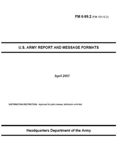 FM6-99.2 US ARMY REPORT AND MESSAGE FORMATS(2007)